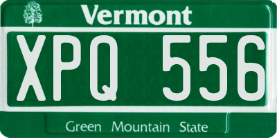 VT license plate XPQ556