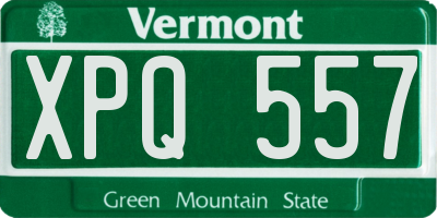 VT license plate XPQ557