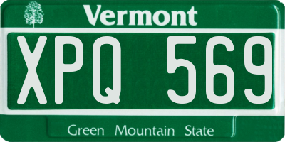 VT license plate XPQ569