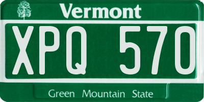VT license plate XPQ570