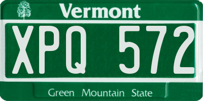 VT license plate XPQ572