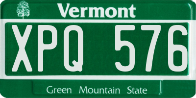 VT license plate XPQ576