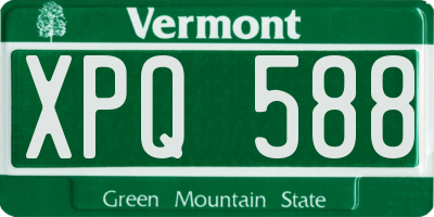 VT license plate XPQ588