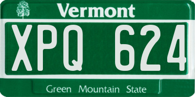 VT license plate XPQ624