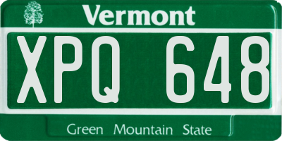 VT license plate XPQ648
