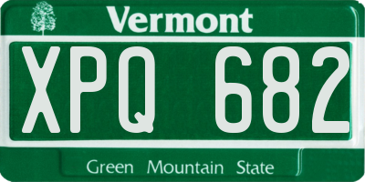 VT license plate XPQ682