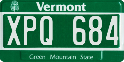 VT license plate XPQ684