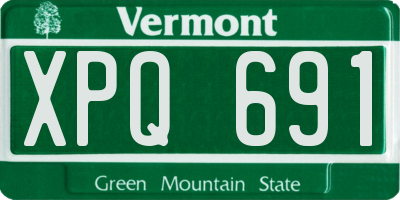 VT license plate XPQ691