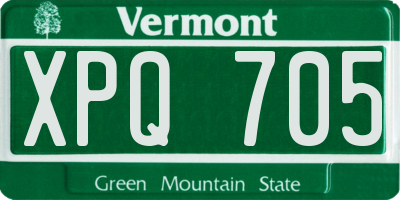VT license plate XPQ705