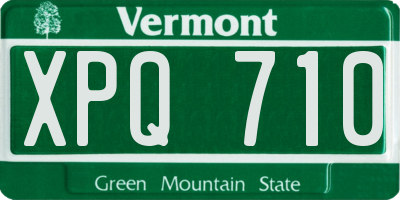 VT license plate XPQ710