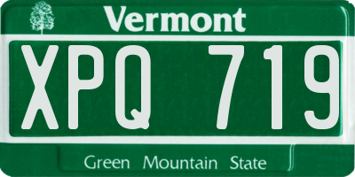 VT license plate XPQ719