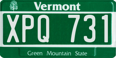 VT license plate XPQ731