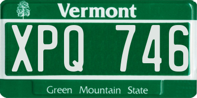 VT license plate XPQ746