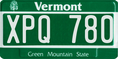 VT license plate XPQ780