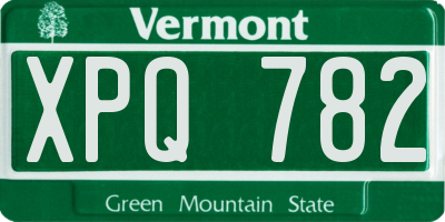VT license plate XPQ782