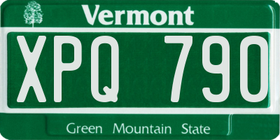 VT license plate XPQ790