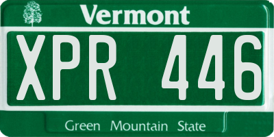 VT license plate XPR446