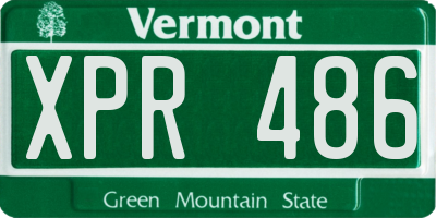 VT license plate XPR486