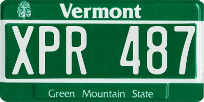 VT license plate XPR487