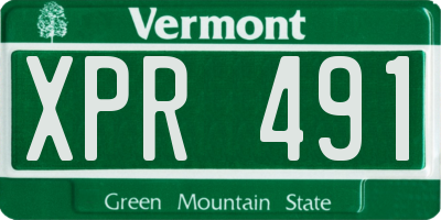 VT license plate XPR491