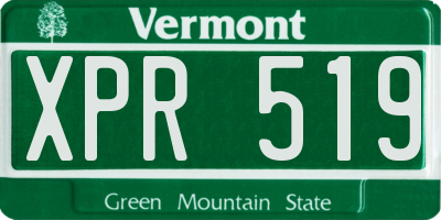 VT license plate XPR519