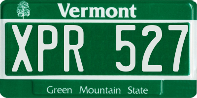 VT license plate XPR527