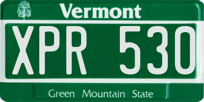 VT license plate XPR530