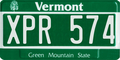 VT license plate XPR574