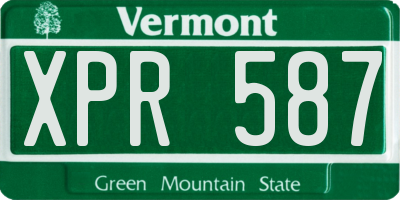 VT license plate XPR587