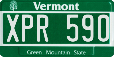 VT license plate XPR590