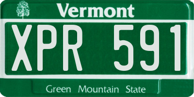 VT license plate XPR591