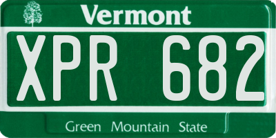 VT license plate XPR682