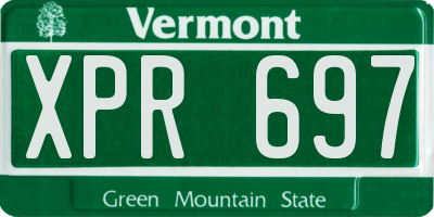 VT license plate XPR697