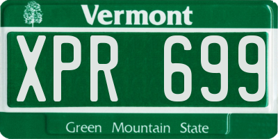 VT license plate XPR699