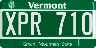 VT license plate XPR710