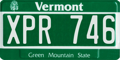 VT license plate XPR746