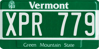 VT license plate XPR779