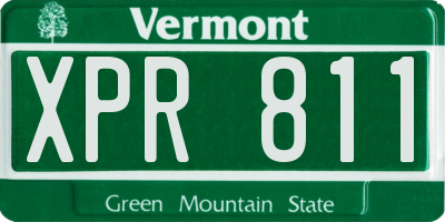 VT license plate XPR811