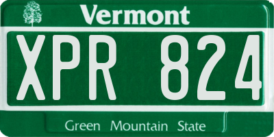 VT license plate XPR824