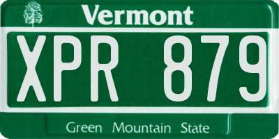 VT license plate XPR879