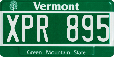 VT license plate XPR895