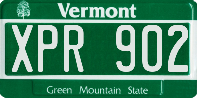 VT license plate XPR902
