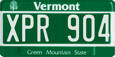 VT license plate XPR904