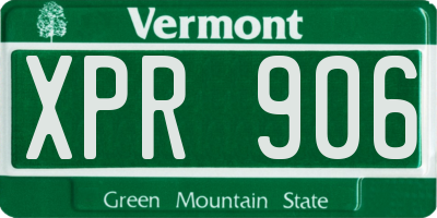 VT license plate XPR906