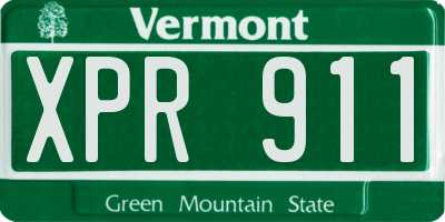 VT license plate XPR911