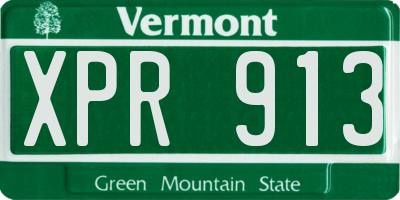 VT license plate XPR913