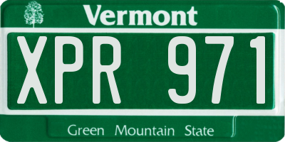 VT license plate XPR971