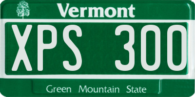 VT license plate XPS300