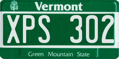 VT license plate XPS302