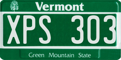 VT license plate XPS303